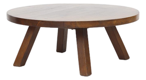 Large Mid-Century Brutalist Rustic Oak Farmhouse Coffee Table