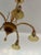 1960's Murano Glass Chandelier with five arms in amber. Produced in Italy during the 1970's. 5 Light sources (E26). Glass...