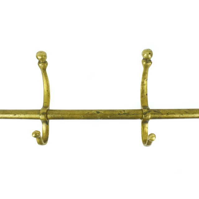 Early 20th Century Solid Brass Horse Head Wall Mounted Equestrian Coat Rack or Towel Rail - 5 Double Hooks For Sale - Image 13 of 14