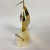 Signed brass sailboat with seagull sculpture with pen holder on onyx base. What one might call functional artwork. In...