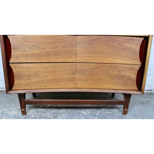 Mid-Century Modern Specialty Woodcraft Walnut Highboy Dresser For Sale - Image 12 of 13