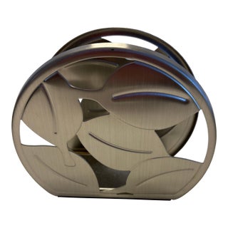 Late 20th Century Umbra Stainless Steel Leaf Napkin Holder by Dennis Cheng, Modern Minimalist Design For Sale