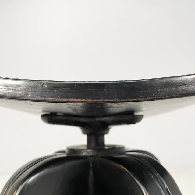 Italian Art Deco Black Wooden Stool, Early 1900s For Sale - Image 10 of 18