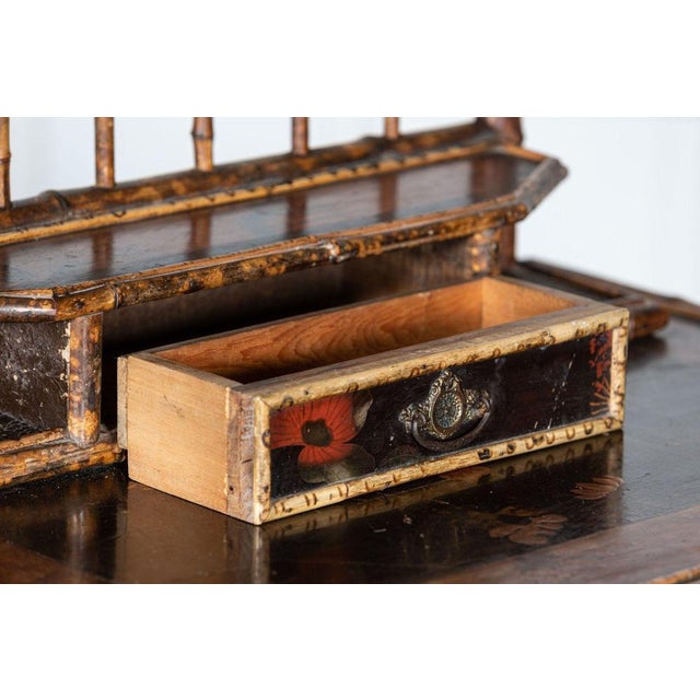 Brown English Bamboo Dressing Table, 1870s For Sale - Image 8 of 18