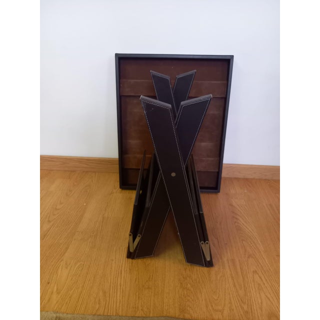 2000 - 2009 Vintage Eco-Leather Magazine Rack from Schoeller, 2010 For Sale - Image 5 of 12