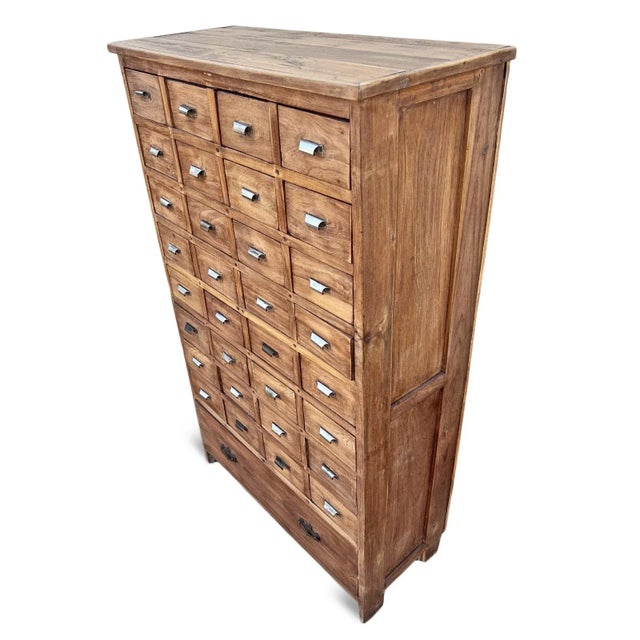 Mid 20th Century Vintage Colonial Teak Storage Dresser For Sale - Image 4 of 9