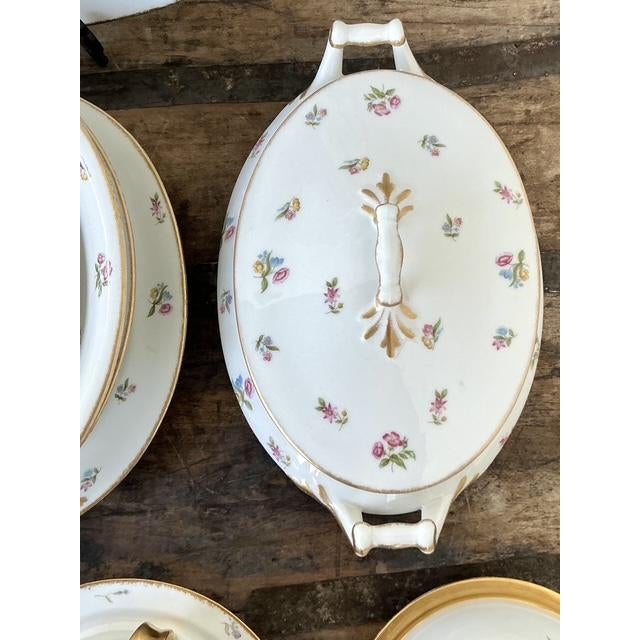 Vintage Regency Limoges China Floral Serving Pieces - Set of 12 For Sale - Image 10 of 13