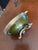 Mid 20th Century Vintage Evans Green Enamel & Brass Art Deco Ashtray For Sale - Image 5 of 7