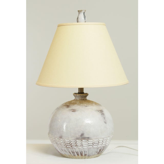 The Natural Light 'Amuleto' Pottery Table Lamp with Shade Chairish