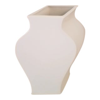 Vintage Knobler Porcelain Slanted Contemporary Vase For Sale