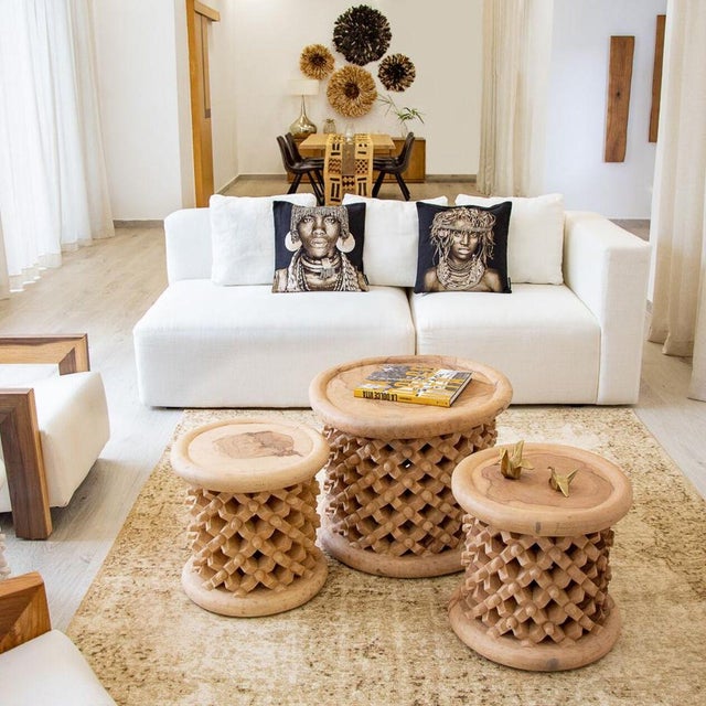 African Contemporary Design Made African Coffee Table For Sale - Image 3 of 5