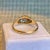 Blue 1904 Edwardian Sapphire Diamond 18k Gold Ring Size 7.5 For Sale - Image 8 of 11