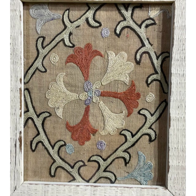 Pair of Antique Suzani Wall Hanging For Sale In Miami - Image 6 of 11
