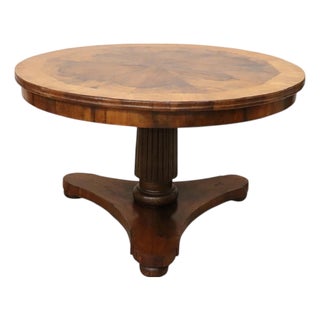 Antique Round Table in Walnut, 1800s For Sale