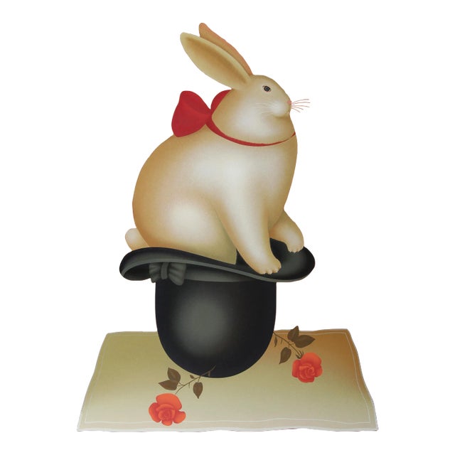 Igor Galanin, Rabbit in Hat, Serigraph For Sale