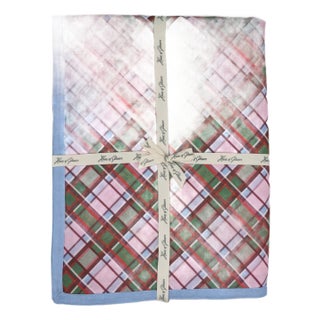 Holiday Plaid Tablecloth 54"x54" For Sale