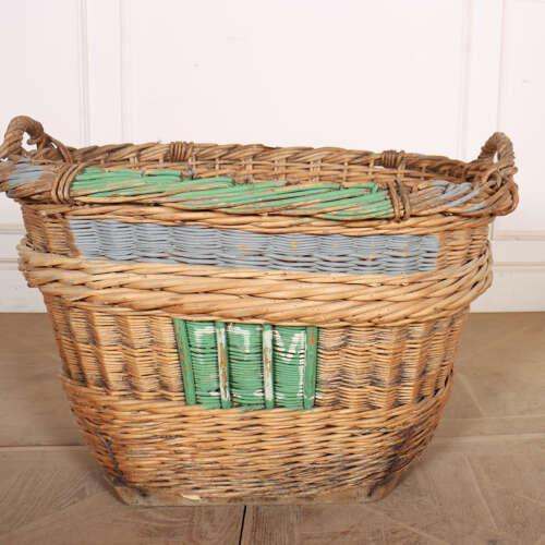 French Champagne Grape Basket, 1920s For Sale - Image 4 of 8