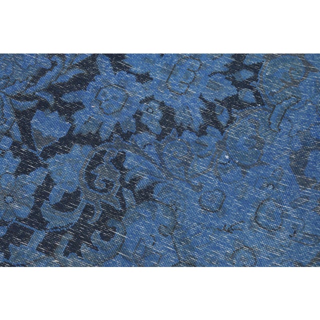 Textile Boho Chic Persian Blue/Black Wool Rug - 9'9'' X 13'3'' For Sale - Image 7 of 10