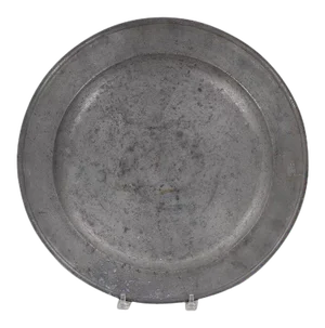 18th Century London Touchmark Pewter Charger