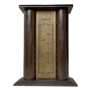 Art Deco Danish Money Bank & Thermometer by Architect Carl Einar Glahn, 1930s For Sale