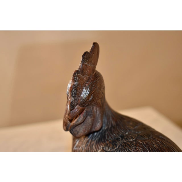 Rustic European 19th Century Swiss Carving of a Rooster For Sale - Image 3 of 10