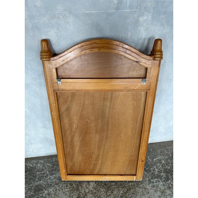 Large Mid-Century Modern Mirror in Bamboo and Pine For Sale - Image 4 of 6