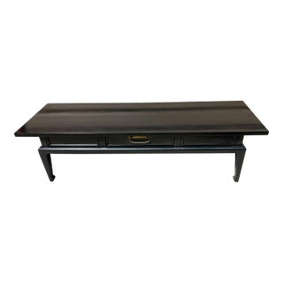 1970s Vintage American of Martinsville Ming Style Coffee Table in Black Lacquer For Sale