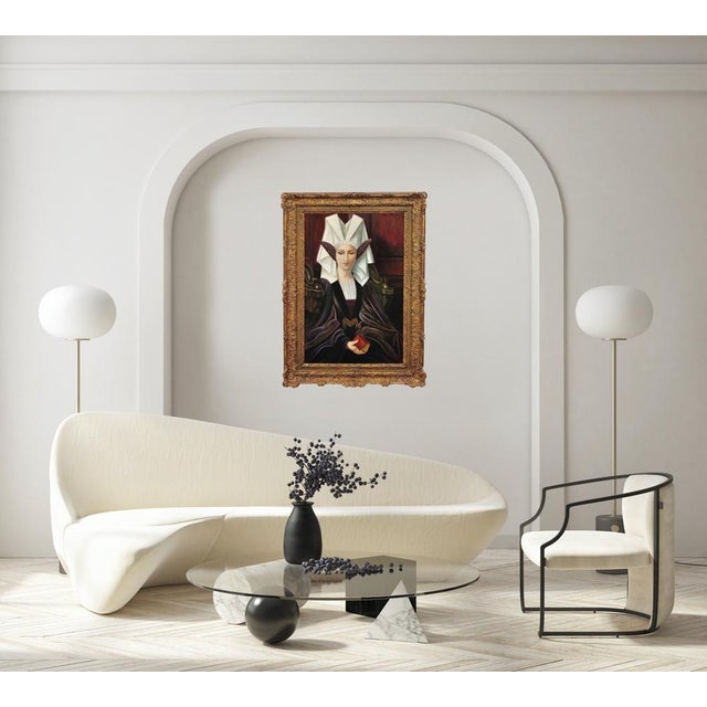 After Edgard Maxence, Liturgical Costume, 1910s, Oil on Canvas For Sale - Image 17 of 18