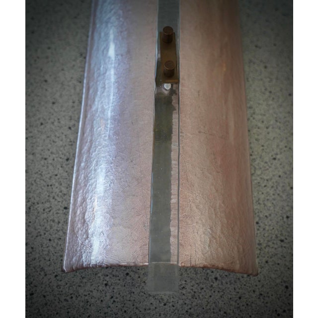 Mid-Century Modern Mid-Century Murano Pink Art Glass Wall Light and Sconces, 2000 For Sale - Image 3 of 10
