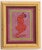 A spotted leopard in shades mauve and pink with a burgundy border. Abstract, Minimalism, Folk Art, English Traditional,...
