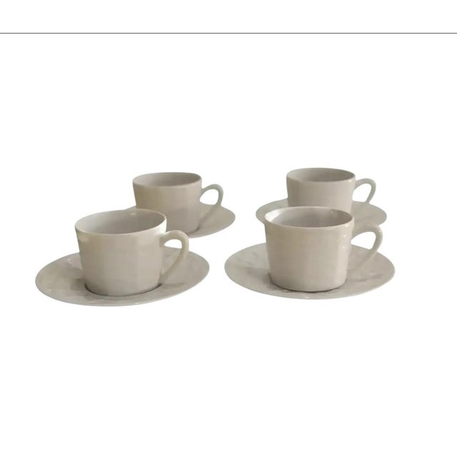 Ceramic Ralph Lauren Home Belcourt Tea Cup and Saucer Set of 4 For Sale - Image 7 of 7