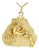 Italian Modernist 14k Gold Handcrafted Sculptural Ram Pendant, Circa 1975 For Sale