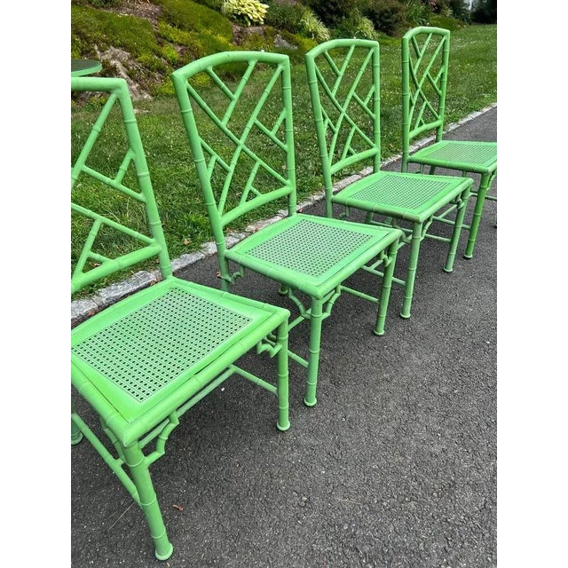 Vintage Meadowcraft Green Patio Dining Set in Green For Sale - Image 11 of 16