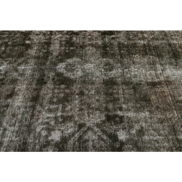 Turkish Vintage Overdyed Handmade Medallion Wool Rug 9'7" X 12'2" For Sale - Image 3 of 9