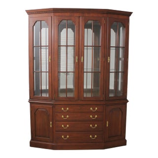 Henkel Harris Model 2364 Cherry China Cabinet For Sale