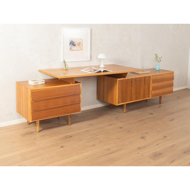 Mid-Century Modern Asymmetrical Desk For Sale - Image 4 of 18