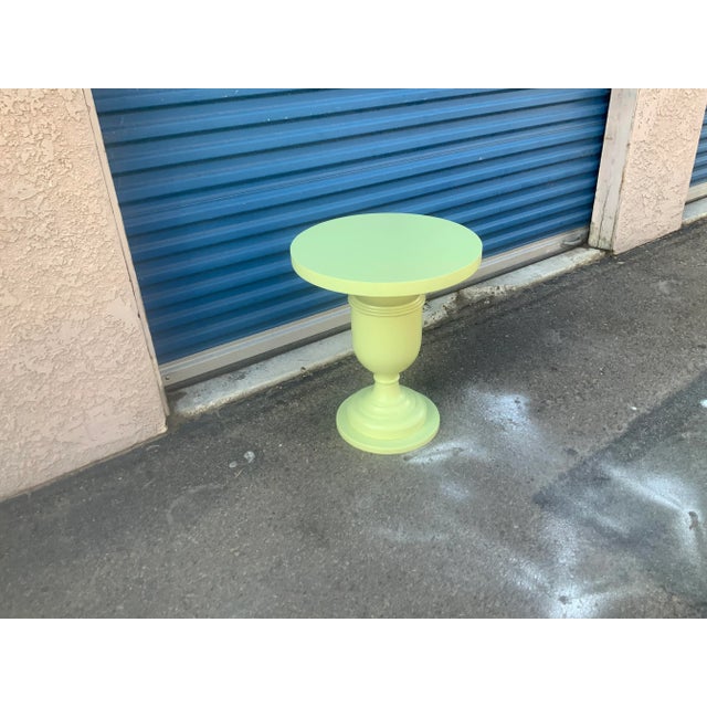 Wood Mid Century Style End Table Done in Mint Green Finish For Sale - Image 7 of 8