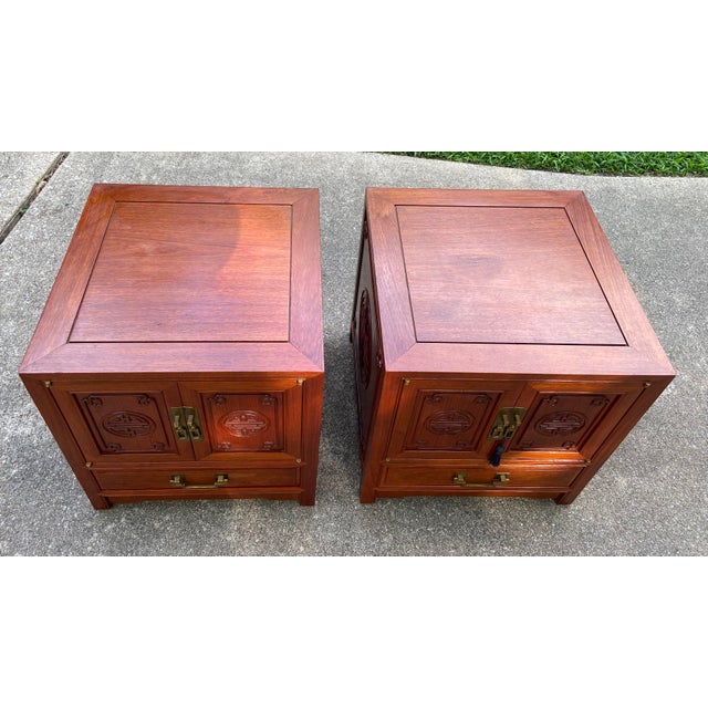 Vintage Zee Asian Ming Style End Tables or a Pair