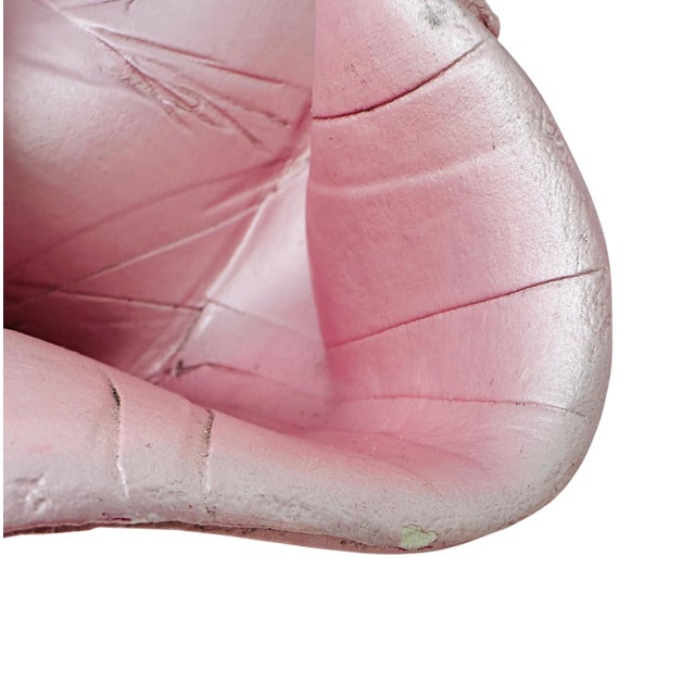 Large 15" Keith Fortley Signed Post-Modern Sculptural Flower Centerpiece – Pink & Opalescent White For Sale - Image 12 of 17