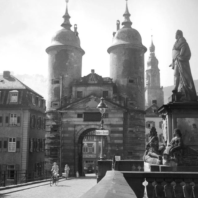 1930s Bridge River Neckar to Brueckentor Gate Heidelberg, Germany 1936, Printed 2021 For Sale - Image 5 of 5