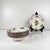 Set of 6 small bowls, "Réverbère" pattern by KG Lunéville, tulip and rose design Dimensions: Diameter: 17 cm Height: 4.5...