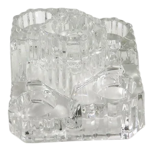 Vintage 1970s 5 Votive Crystal Candle Holder
