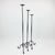 2020s Hand Forged Iron Candelabra Set of 3 (93-113cm) Antique Copper Finish Barley Twist Stem with Wide Scroll Base For Sale - Image 5 of 6