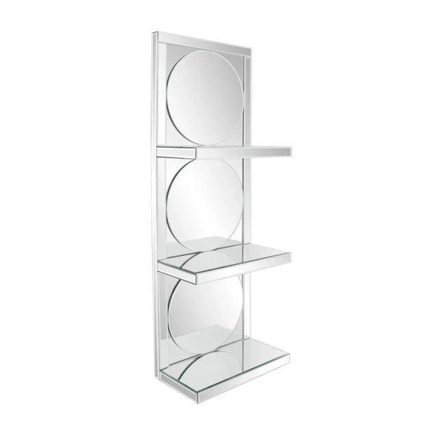 The Triplex Mirrored Wall Shelf Beautifully constructed, this multi mirrored wall shelf features three shelves and small...