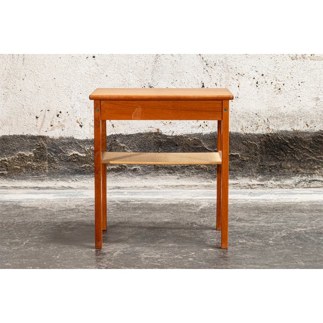 1960s Coordinating Set of Vintage Teak End Tables or Night Stands For Sale - Image 5 of 12