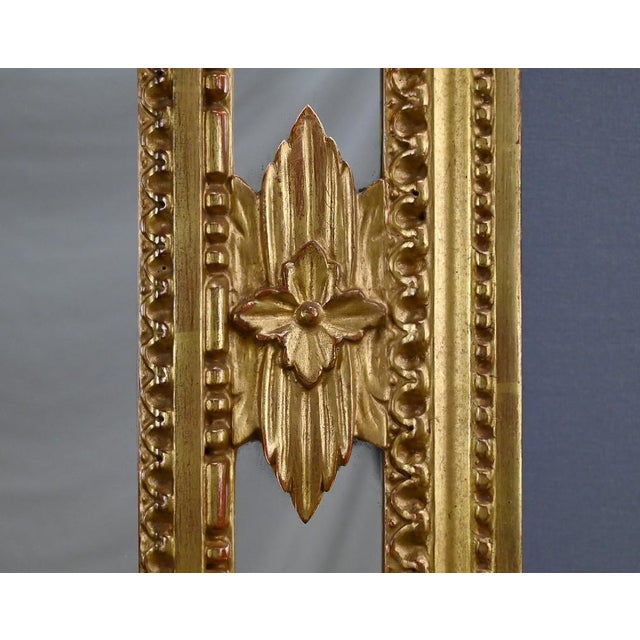 Gold Large Mid-Century Louis XVI Style Mirror with Parcloses, 1950s For Sale - Image 8 of 13