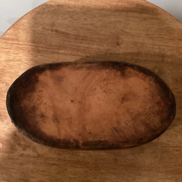 Ceramic Antique French Glazed Terracotta Oval Baking/Cooking Vessel For Sale - Image 7 of 12