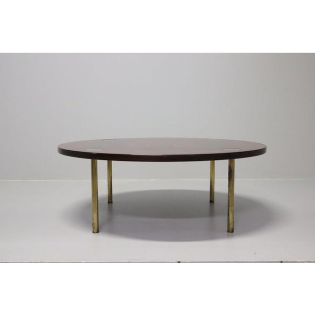 Low Table in Wood and Brass by Ettore Sottsass for Poltronova, 1950s For Sale - Image 9 of 10