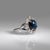 2020s 4 Star Sapphire Ring With Earth Mined Diamonds Accents: Solid 14k Gold, Size 6.75 For Sale - Image 5 of 8