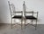 Vintage Alberto Orlandi Giacometti-Style Metal Armchairs With Black Leather Seats – Pair For Sale In Miami - Image 6 of 17